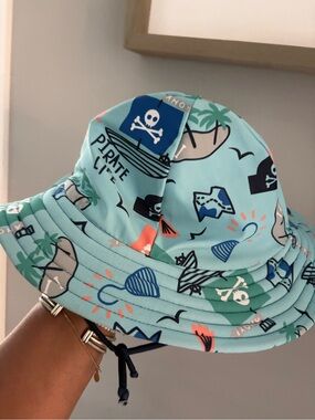 12month Pirate Life Sun Bucket Hat - Tropical Print